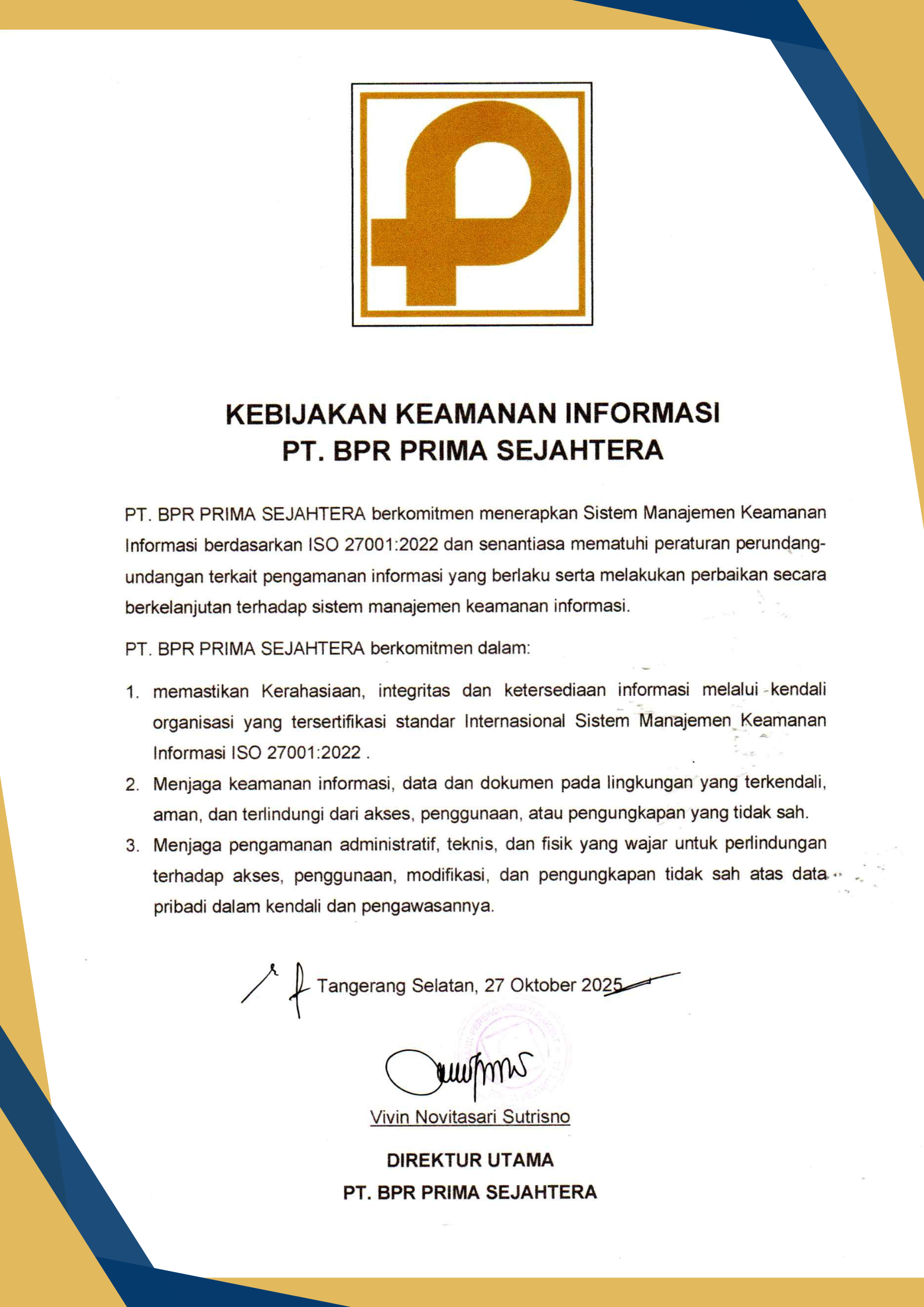 Kebijakan Kemananan Informasi
